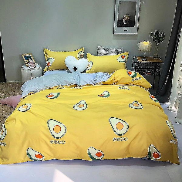 3/4 osainen sarja Kawaii Snoopy sarjakuva puuvillapeitto kattaa arkin tyynyliinan anime mukava pehmeä kotitalousvuodevaatteet lahjat 4piece set220x240cm niuyouguo