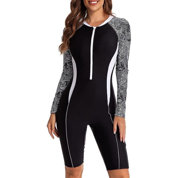 Dam One Piece Boyleg Sportsimdräkter Långärmad Baddräkt UV-Skydd Rash Guard Surfing Dykdräkt Atletisk Baddräkt_ll Color 11 S