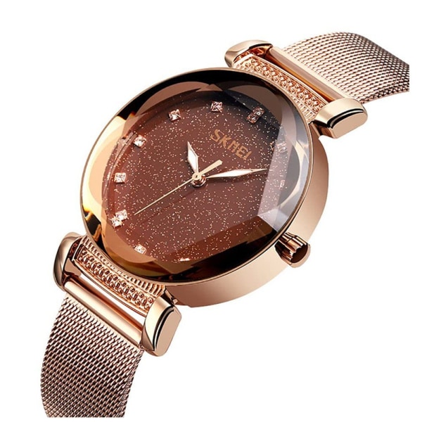Mode Watch desual Quartz Armbandsur Enkel stil Vattentät klocka Stål Watchband
