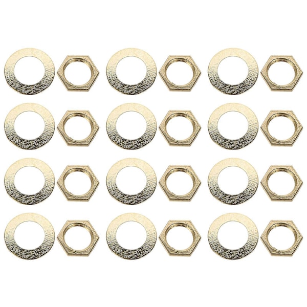 1 Set Ersättnings Quartz Klockbeslag Brickor Fästmuttrar Klockmekanism Ersättningskit Quartz Klockdelar för DIY Montering och Reparation