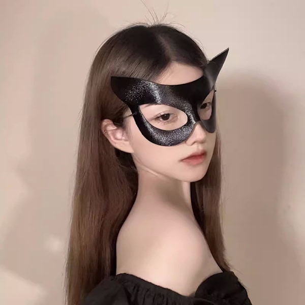 Makeup Maskeradefest Sexet Halvt Ansigt Makeup Kvinde Halvt Ansigt Sexet Blonde Maske Halloween Fjer Maske 3