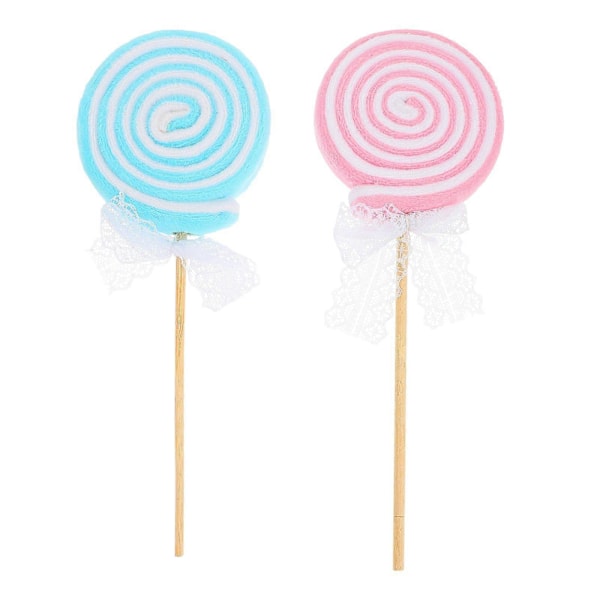 2 stk. Realistisk Simulerings Lollipop Rekvisitter Fotorekvisitter Lollipop Scene Pynt