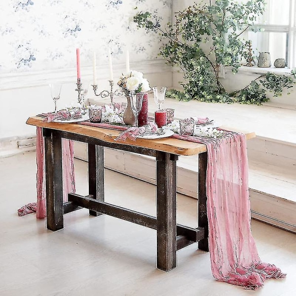Ostduksservett Bordlöpare  Ostduk Bröllopsbord Dekoration Pink 90cmX180cm