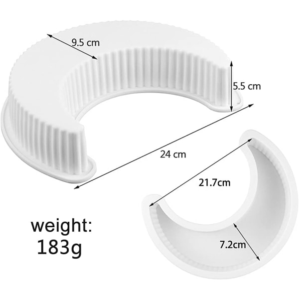 3d silikon halvmåne silikon kakeform Gjenbrukbar mousse kakeform