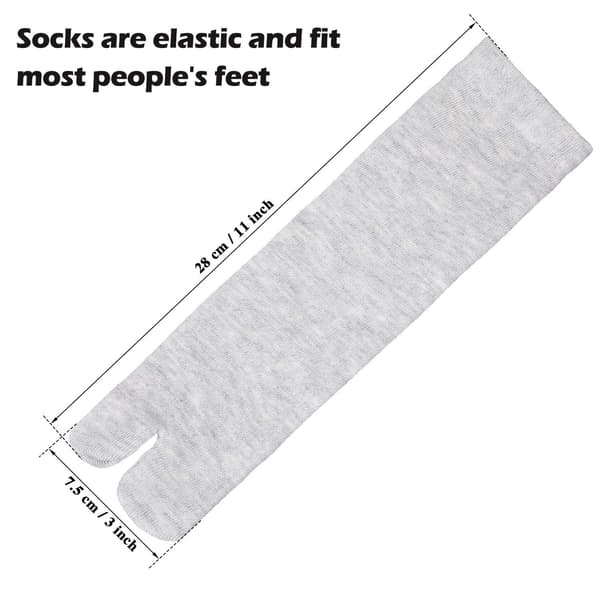 6 Par Flip Flop Unisex Sokker Split Toe Sokker Tå Sokker for Menn Gutter Kvinner