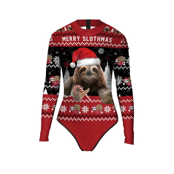 Dametøj En-delt Badetøj Sjove Jule Badetøj Badetøj Monokini SB120-1018 L to XL
