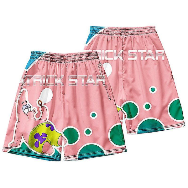 Miesten uima-asu Patrick Star Short Beach Shorts Pant Quick Dry Beachwear Swim Trunk Swimsuit Surf Board Pants DK14 4XL