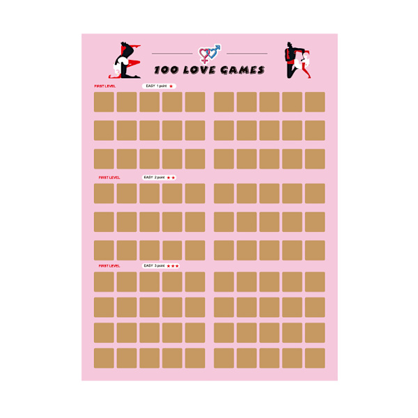 2-pack Love Games skraplotter för par, 100 utmaningsskraplotter som gåvor