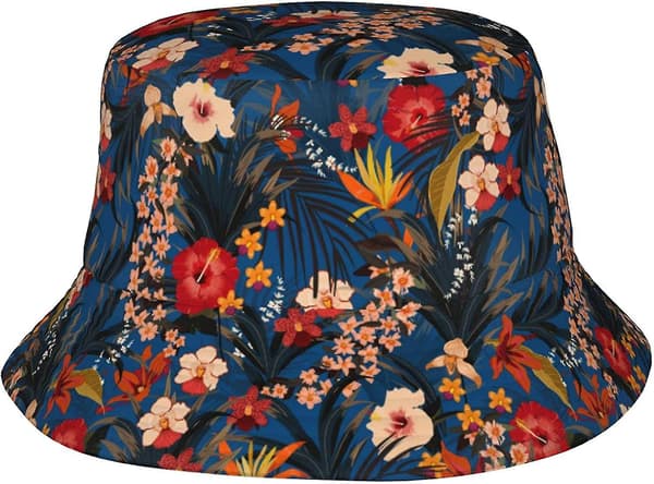 Spandable Solhatte - Fiskerhatte til Udendørs Sommerstrand Til Mænd og Kvinder Tropical Adjustable
