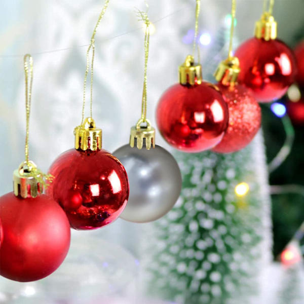 30 stycken julgranskulor, 3CM julgranskulor i plast