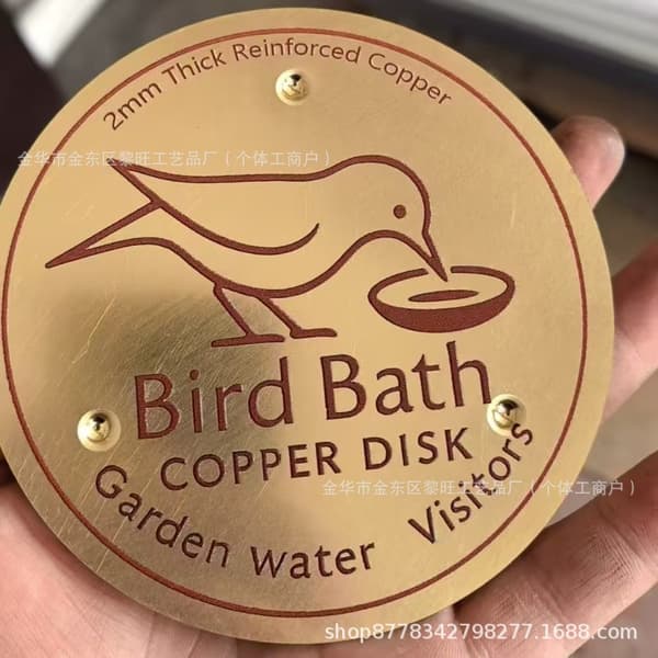 Fågelbadsdisk fågelbadsrengörare koppardisk