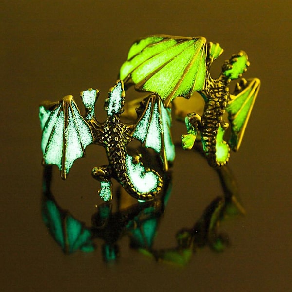 Justerbara Retro Glow-in-the-Dark Luminous Drakeringar för Män och Kvinnor