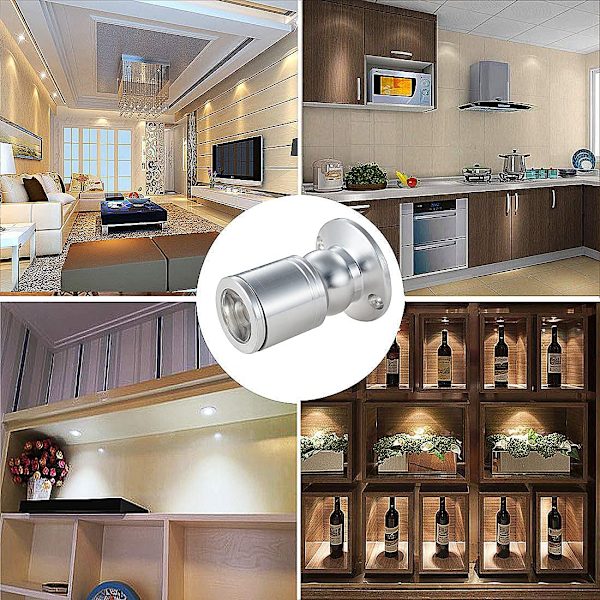 Mini indbyggede spotlights til udstilling, LED mini spotlights, loftmonteret spotlight 1 W LED