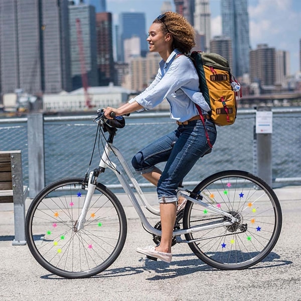 Cykelhjul Eger Perler Plastik Clip Perle Plastik Cykel Eger Farverige Cykel Eger Dekorationer til Børns Cykelhjul Dekorationer 36 Stykker