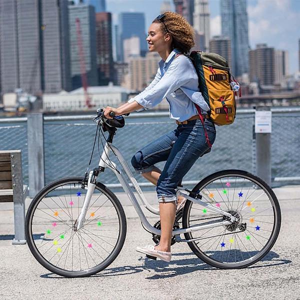 Cykelhjul Ekrar Pärlor Plastklämma Pärlor Plast Cykel Ekrar Färgglada Cykel Ekrar Dekorationer för Barn Cykel Hjul Dekorationer 36 Stycken