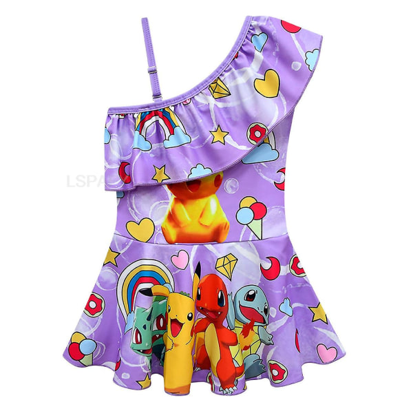 Tecknad flicka badkläder Pikachu flicka baddräkt två delar barn bikini set barn badkläder badkläder 203284 Size 120