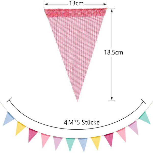 4-pack Vimplar Banner Vimplar Girlang Utomhus Dekoration