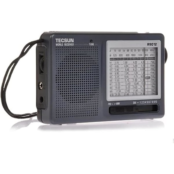 R-9012 Bärbar Digital Kortvågsradio AM/FM/SW(1-10) 12-bandsmottagare (UK-9012)