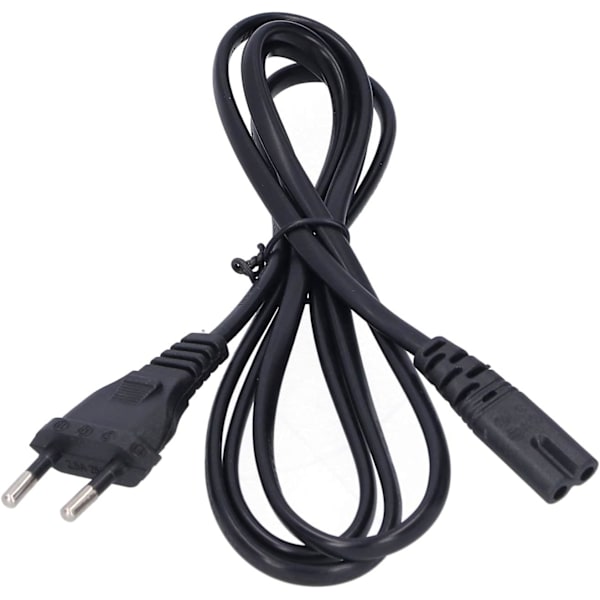 Strömkabel, EU-standard 250V 2.5A, 1.5M, Nätkabel 2-polig för högtalare, skärm, PC, bärbar dator, etc.