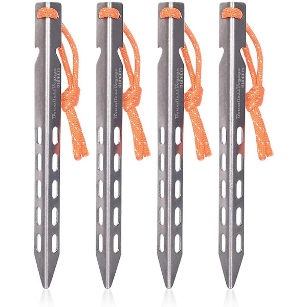 4 stk. Titanium Telttanke Ultralette V-formede Telttanke Camping Telttanke Tilbehør Udendørs 160mm Kun