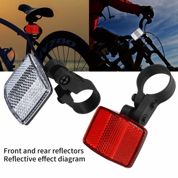 Styck Cykelreflexer Fram och bak Cykelhjul ekerreflektorer Fäste Cykelreflexer Cykeltillbehör för mountainbikehjul
