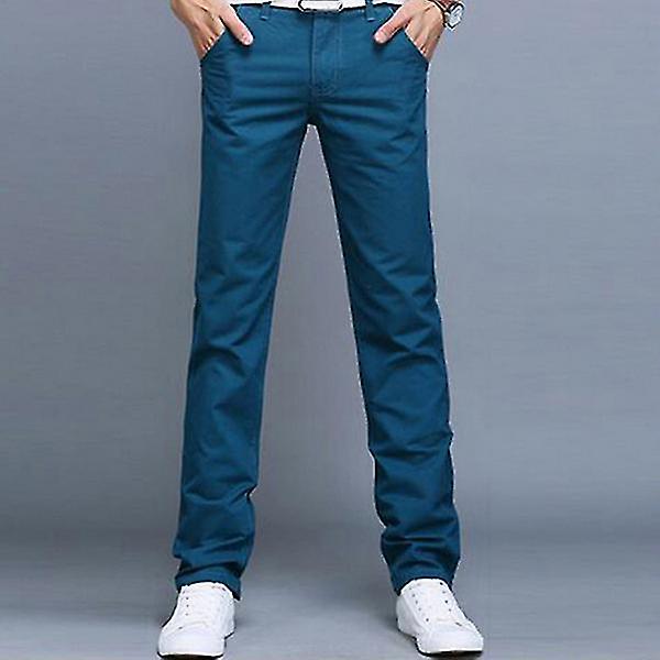 Herrar Chino Byxor Casual Byxor Light Blue 33