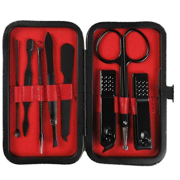 Ny Manikyrset, Pedikyrset, Nagelklippare, Professionellt Grooming Kit, Nagelverktyg I Lyxigt Resefodral För Män Och Kvinnor