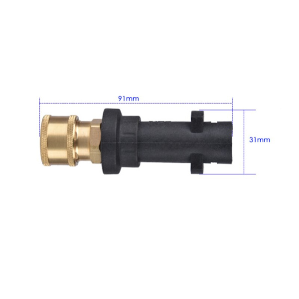 Trykvaskepistol Adapter til Karcher K-serie, 1/4 tommer Hurtigkobling med Dysetip