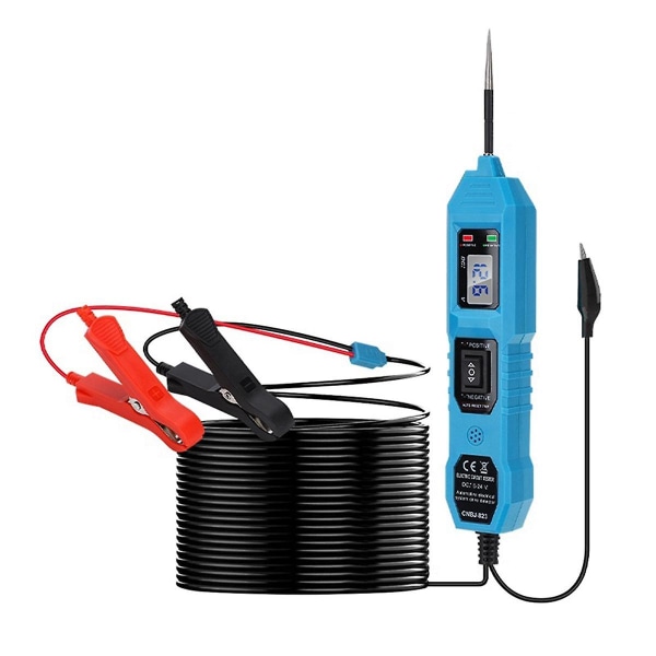 Automotive Circuit Tester Digital Test Elektrisk Spenning Power Test System Probe Bil Spenning Tester Testverktøy BlackBlue