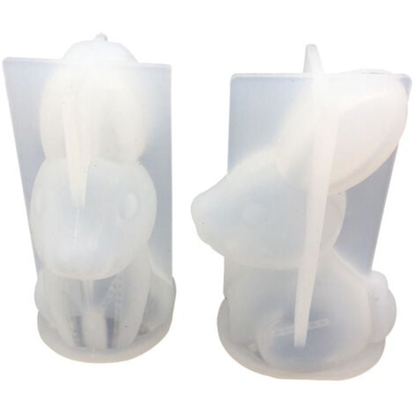 Aromadiffusergips 3D Kanin Silikonform DIY Handgjord Epoxihartsform Påsk Silikonform 2-pack