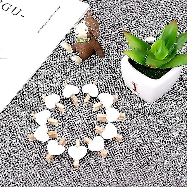 10 kpl valokuvalipsukkeet luonnolliset mini puinen sydännastat diy-askartelulipareet