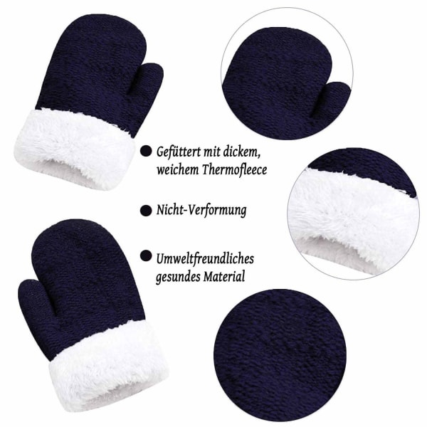 (Tre-delat set) Barnens eanie mössa halsduk handskar varm set