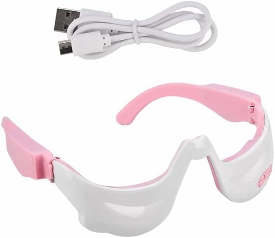 Øjenmassager, 3D Mikrostrømpuls Øjenafslappende Massager Opvarmningsterapi Akupressur Træthed Træthed Rynkereducerende Blodcirkulation