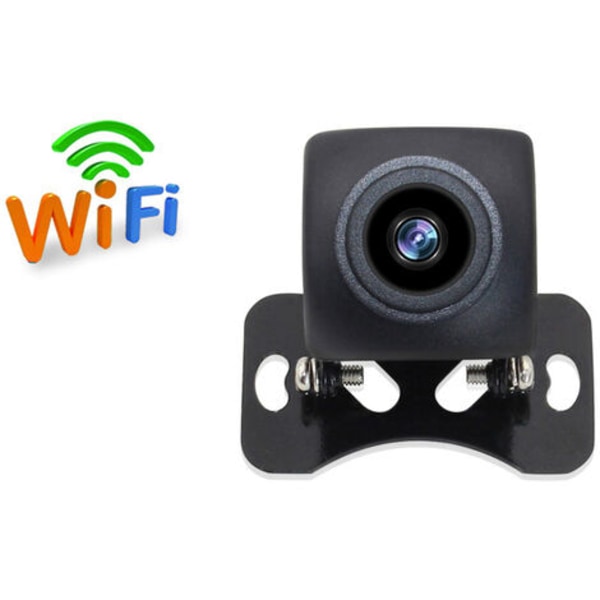 HD WIFI Trådlös backkamera Backupkamera för bil, fordon, WiFi Backupkamera med Night Vision - Svart
