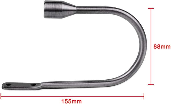 Verho U-koukku Design Verhokiinnike Metalli Verhokiinnike 2 Kpl (Hopea)