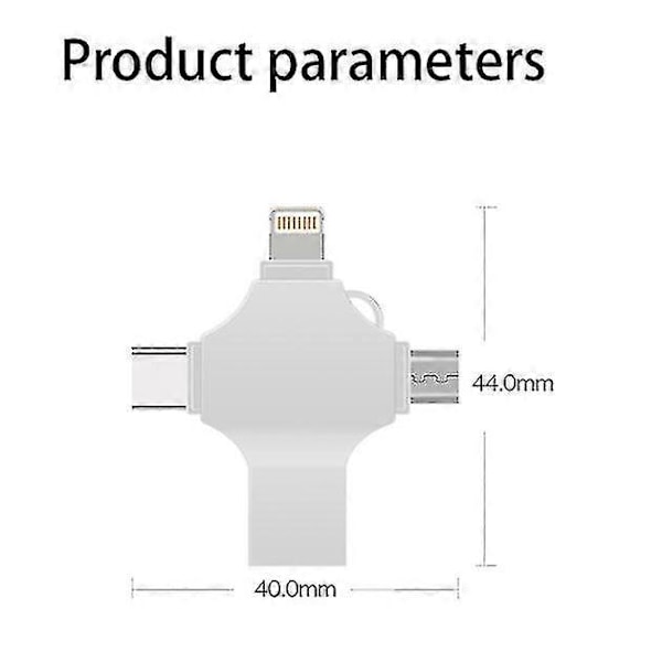 Flash Drive Photo Stick til Iphone Usb C Ipad Pro Android Samsung, Ipad Pro Ekstern Lagerplads til PC, Macbook