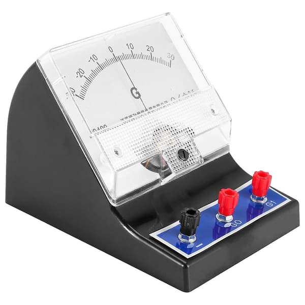 Analog Amperemeter med Pegepind - Elektrisk Strømsensor - Følsom Amperemeter - Mikroamperemeter - Galvanometer Black