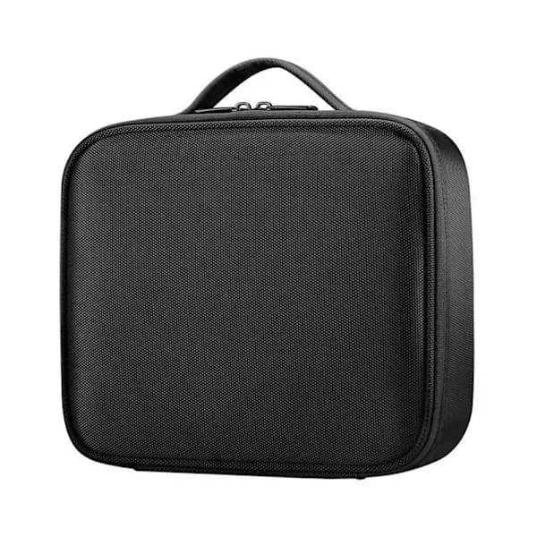 Makeuptaske/makeupbørsteholder, holdbar og vandtæt, sort.