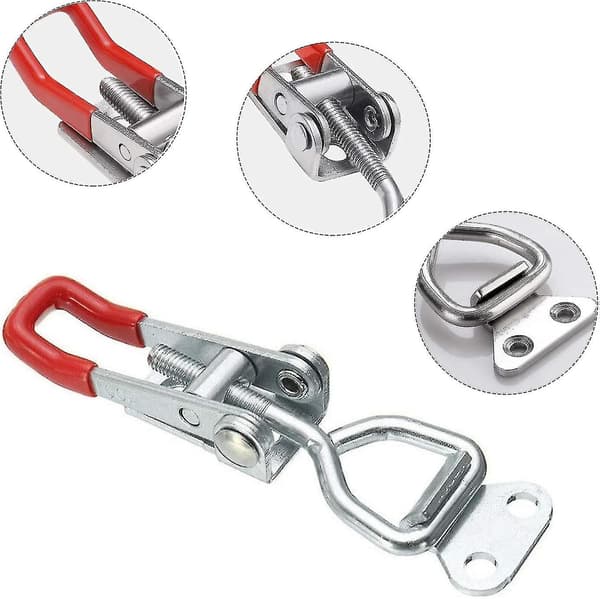 6 stk. Toggle Latch Metallås Justerbar Spaklås for Boks, 100 kg/220 lb Bæreevne Hurtiglås