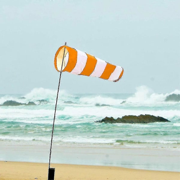 2 stk Vejrhane Udendørs Hængende Rip-stop Vindpose Roterende Vindpose Ekstern Anemometer Pakke Fluorescent orange
