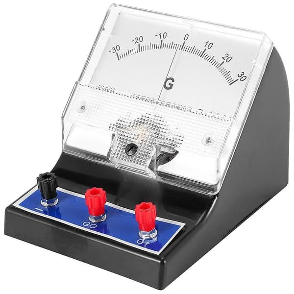 Analog Amperemeter med Pegepind - Elektrisk Strømsensor - Følsom Amperemeter - Mikroamperemeter - Galvanometer Black