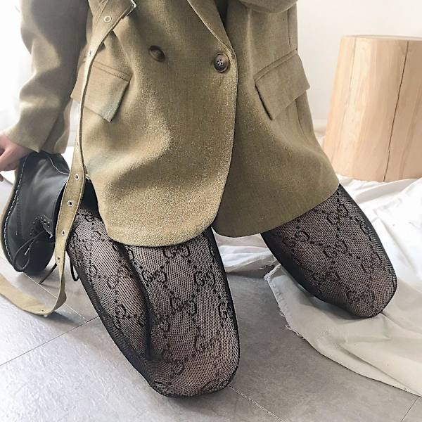 Tupla C-kirjain Läpinäkyvät Ohut Sutisukat Kalastajaverkkosuukat Seksikäs Sutisukat Pantyhose Juhlat Klubi Musta Tights Sutisukat Helmikuu2 C