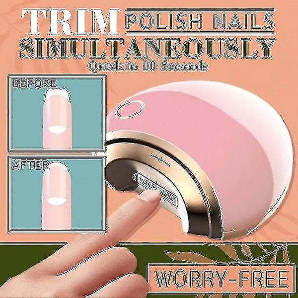 Elektrisk nagelklippare säker automatisk nagelklippare trimmer cutter manikyrverktyg fingernagel Black