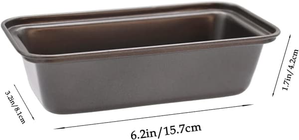 Brødform, 6 stk. non-stick mini brødformsett og brødform, karbonstål brødform for brød, kaker, quiche og brownies