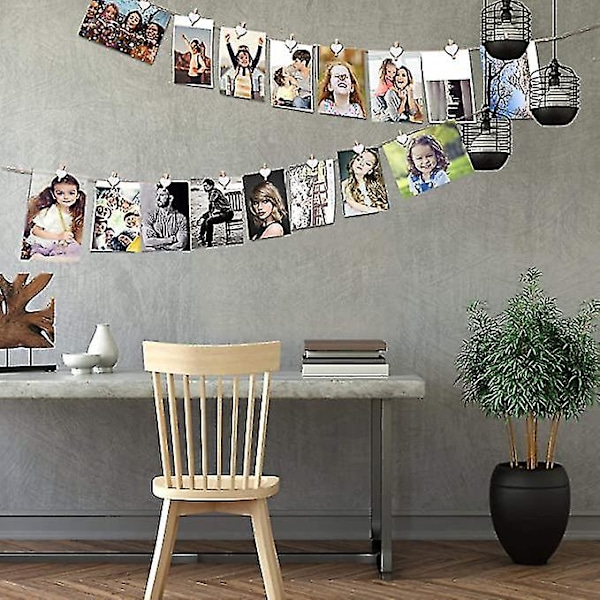 10 kpl valokuvalipsukkeet luonnolliset mini puinen sydännastat diy-askartelulipareet
