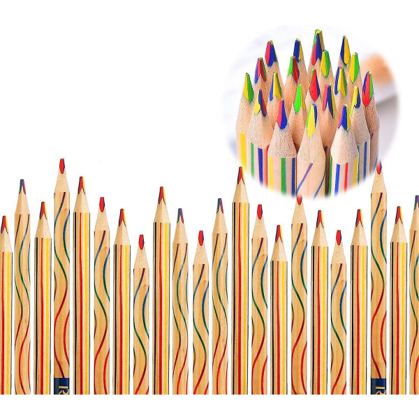 Förpackning med 20 färgpennor för barn Ritpennor Målarpennor Tjocka magic pennor Färgpennor Träpennor Magic pennor Rainbow 4 I