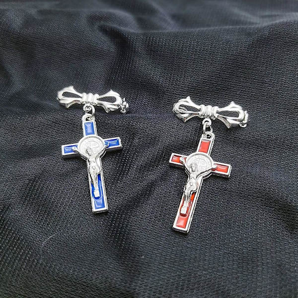 Muodi Ristiriipus Rintaneulat Vaatteiden Pin Jeesus Risti Rintakorut Korut Red