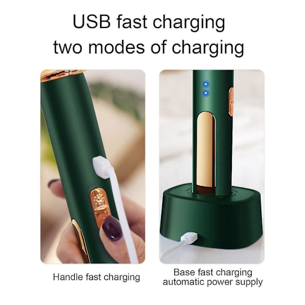 Elektrisk fluesmekker, elektrisk zapper, myggfellelampe & racket, myggdreper fluesmekker med lilla lyslokker for hjemmet innendørs utendørs - q34 Green