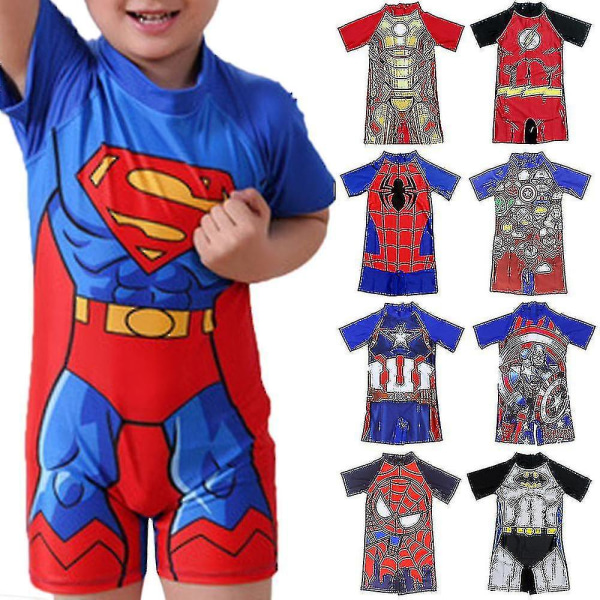 3-11 år Barn Superman Badkläder En-delad Baddräkt Baddräkt Superman 6-8 Years