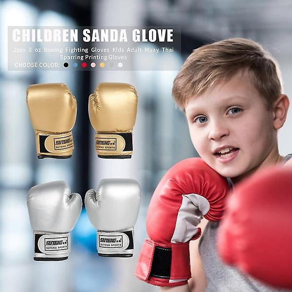 Pure Color Barnboxningshandskar Sandafighting Punching Bag Boxningshandskar Red